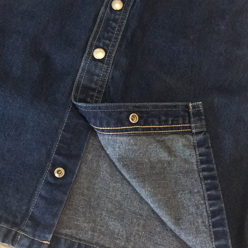 Y2K Tommy Jeans Button Front Denim Skirt - Picture 5 of 14